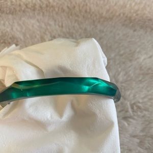 Alexis Bittar  green faceted bangle bracelet